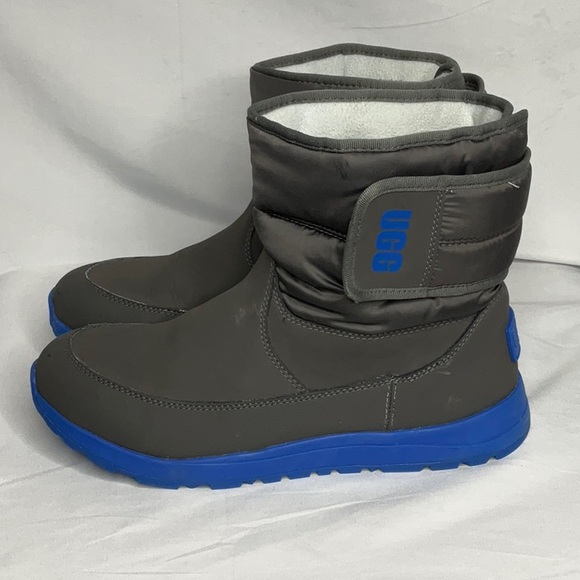 UGG Gray and Blue Rain & Snow Boots Thinsulate Lining Shearling Footbed - Picture 2 of 10